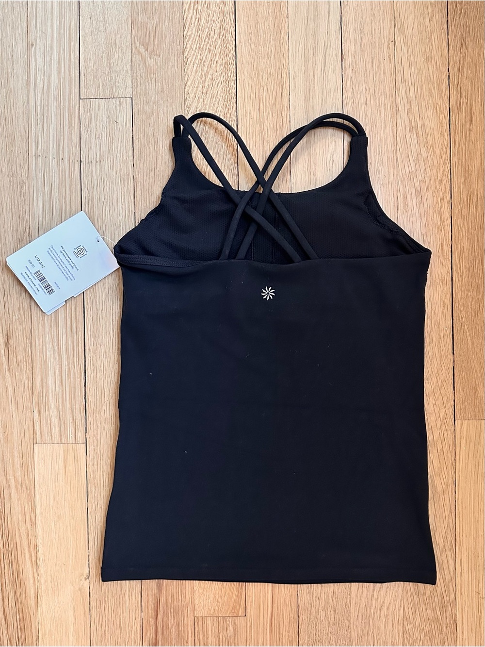 Athleta girl black tank Cami NWT, size 12/L - Picture 2 of 5